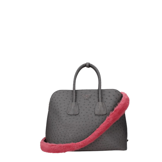 Prada Pink Fur Shoulder Bags Womens Shoulder Bag