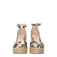 Stuart Weitzman Beige Leather Wedges Sandals