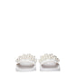 Stuart Weitzman White Leather Slippers