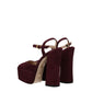 Stuart Weitzman Red Leather Platform Sandals