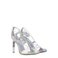 The Attico Gray Leather Stiletto Heel Sandals
