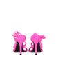 The Attico Pink Leather Stiletto Heel Sandals
