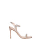 Stuart Weitzman Pink Satin Stiletto Heel Sandals