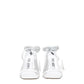 The Attico White Leather Stiletto Heel Sandals