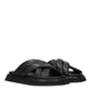 Dolce & Gabbana Black Leather Slippers