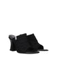 Premiata Black Fabric Platform Sandals