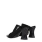 Premiata Black Fabric Platform Sandals