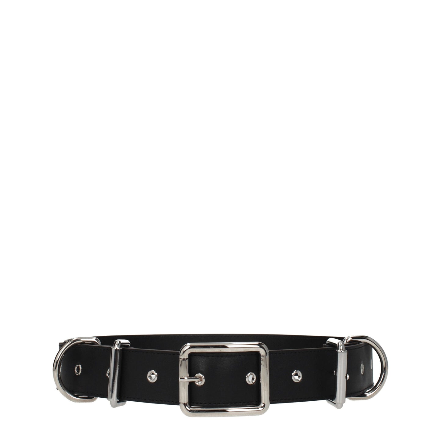 Moschino Black Leather Belt
