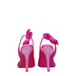The Attico Pink Satin Stiletto Heel Sandals