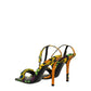 The Attico Multicolor Leather Stiletto Heel Sandals