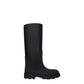 Burberry Black Cotton Rain Boots