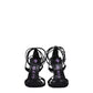 The Attico Black Fabric Stiletto Heel Sandals