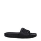 Ambush Black Leather Slippers