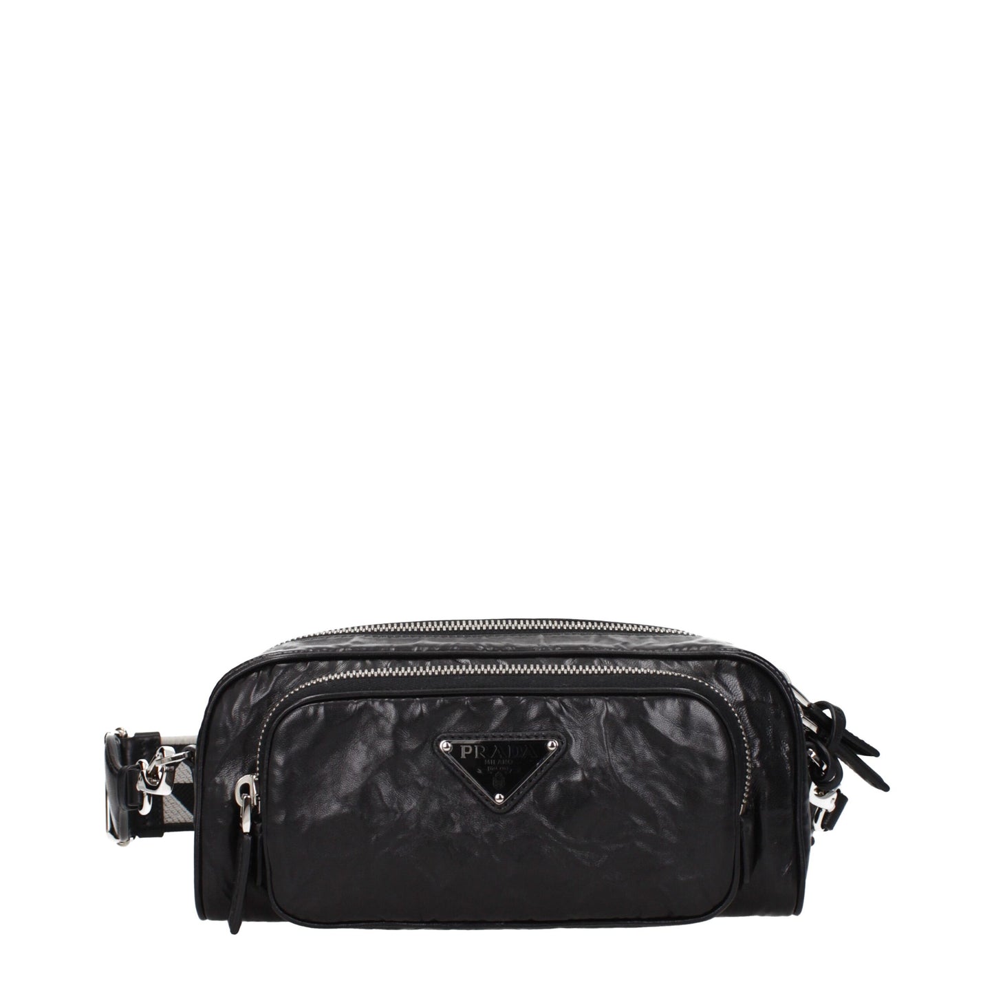 Prada Black Leather Crossbody Bag Womens Crossbody Bag