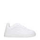 Burberry White Leather Low Top Sneakers