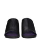 Stella McCartney Black Leather Stiletto Heel Sandals