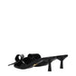 Prada Black Leather Sandals
