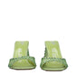 The Attico Green Satin Stiletto Heel Sandals