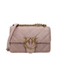 PINKO Pink Leather Crossbody Bag Womens Crossbody Bag