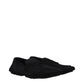 Dolce & Gabbana Black Leather Slip-On Loafers