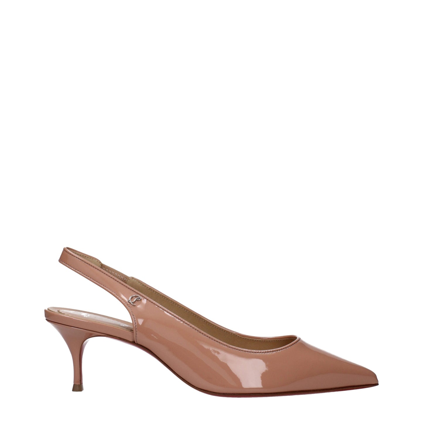 Christian Louboutin Pink Leather Mid Heel Pumps
