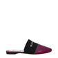 Givenchy Purple Leather Slippers
