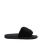 Givenchy Black Cotton Slippers