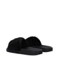 Givenchy Black Cotton Slippers