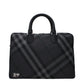 Burberry Gray Fabric Business And Laptop Bag