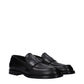 Dolce & Gabbana Black Leather Slip-On Loafers