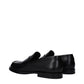 Dolce & Gabbana Black Leather Slip-On Loafers