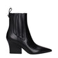 Valentino Garavani Black Leather Ankle Boots
