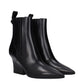 Valentino Garavani Black Leather Ankle Boots