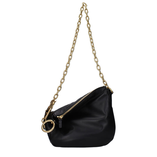 Burberry Black Leather Shoulder Bags Womens Shoulder Bag