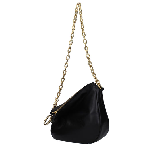 Burberry Black Leather Shoulder Bags Womens Shoulder Bag