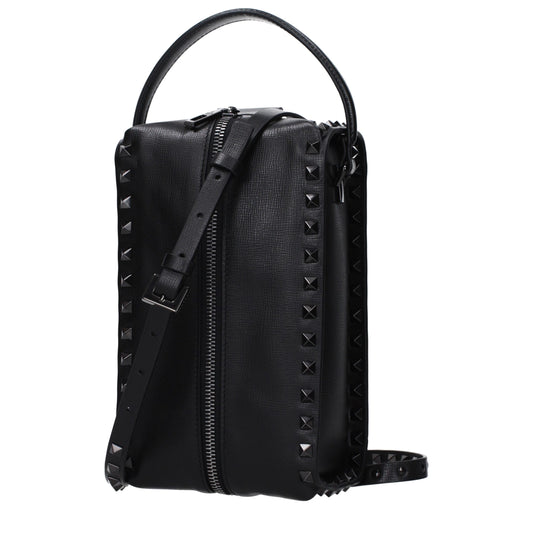 Valentino Garavani Black Leather Clutch Bags Mens Clutch Bag