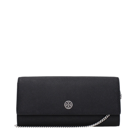 Tory Burch Black Leather Clutch Bag Womens Clutch Bag
