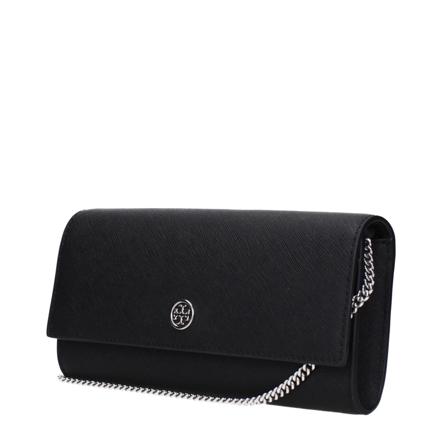 Tory Burch Black Leather Clutch Bag Womens Clutch Bag