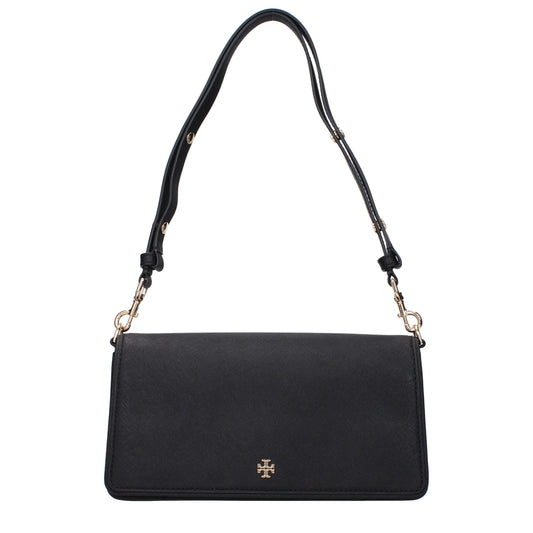 Tory Burch Black Leather Shoulder Bags Womens Shoulder Bag