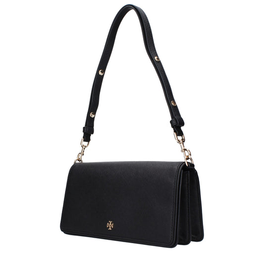 Tory Burch Black Leather Shoulder Bags Womens Shoulder Bag
