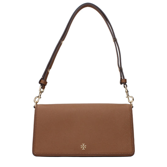 Tory Burch Brown Leather Shoulder Bags Womens Shoulder Bag