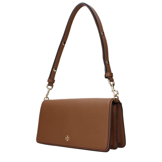 Tory Burch Brown Leather Shoulder Bags Womens Shoulder Bag