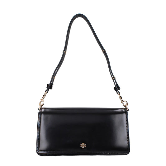 Tory Burch Black Leather Shoulder Bags Womens Shoulder Bag
