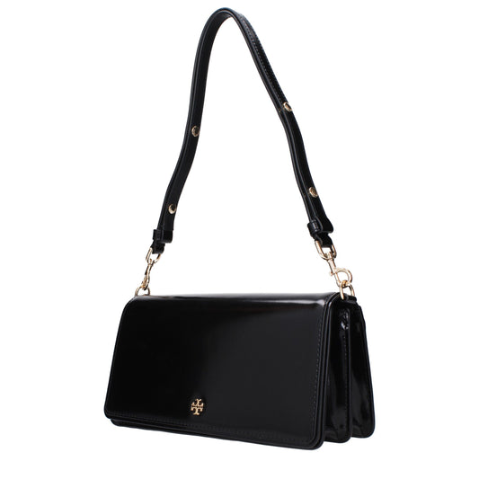 Tory Burch Black Leather Shoulder Bags Womens Shoulder Bag