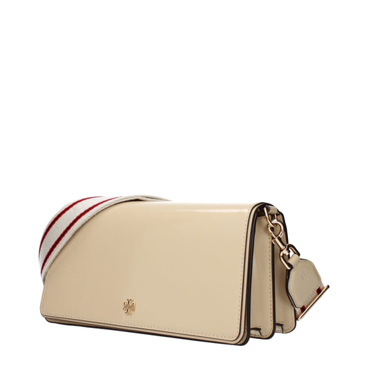 Tory Burch Beige Leather Crossbody Bag Womens Crossbody Bag