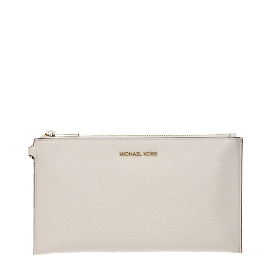 Michael Kors Beige Leather Clutch Bag Womens Clutch Bag