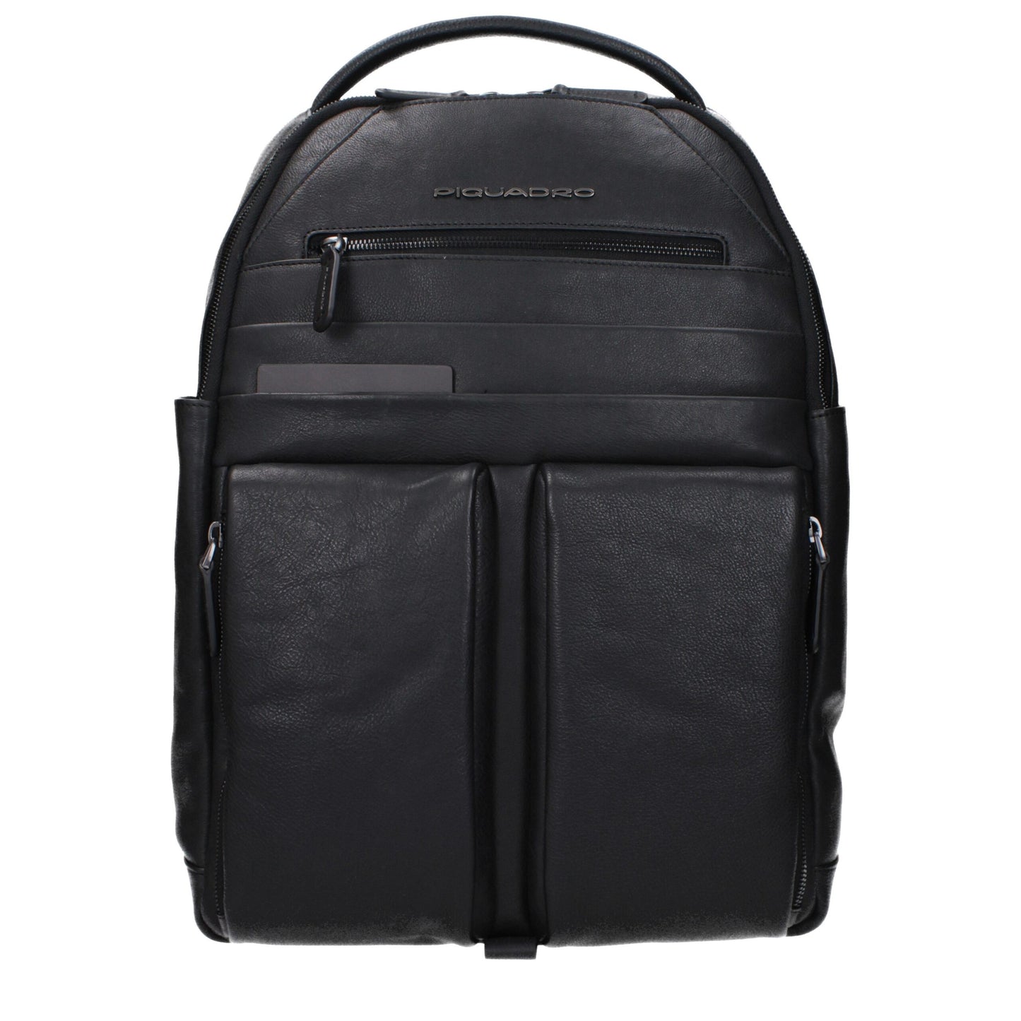 Piquadro Black Leather Backpack Mens Backpack