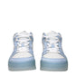 Moncler White Leather High Top Sneakers