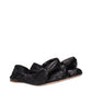 Miu Miu Black Leather Ballet Flats