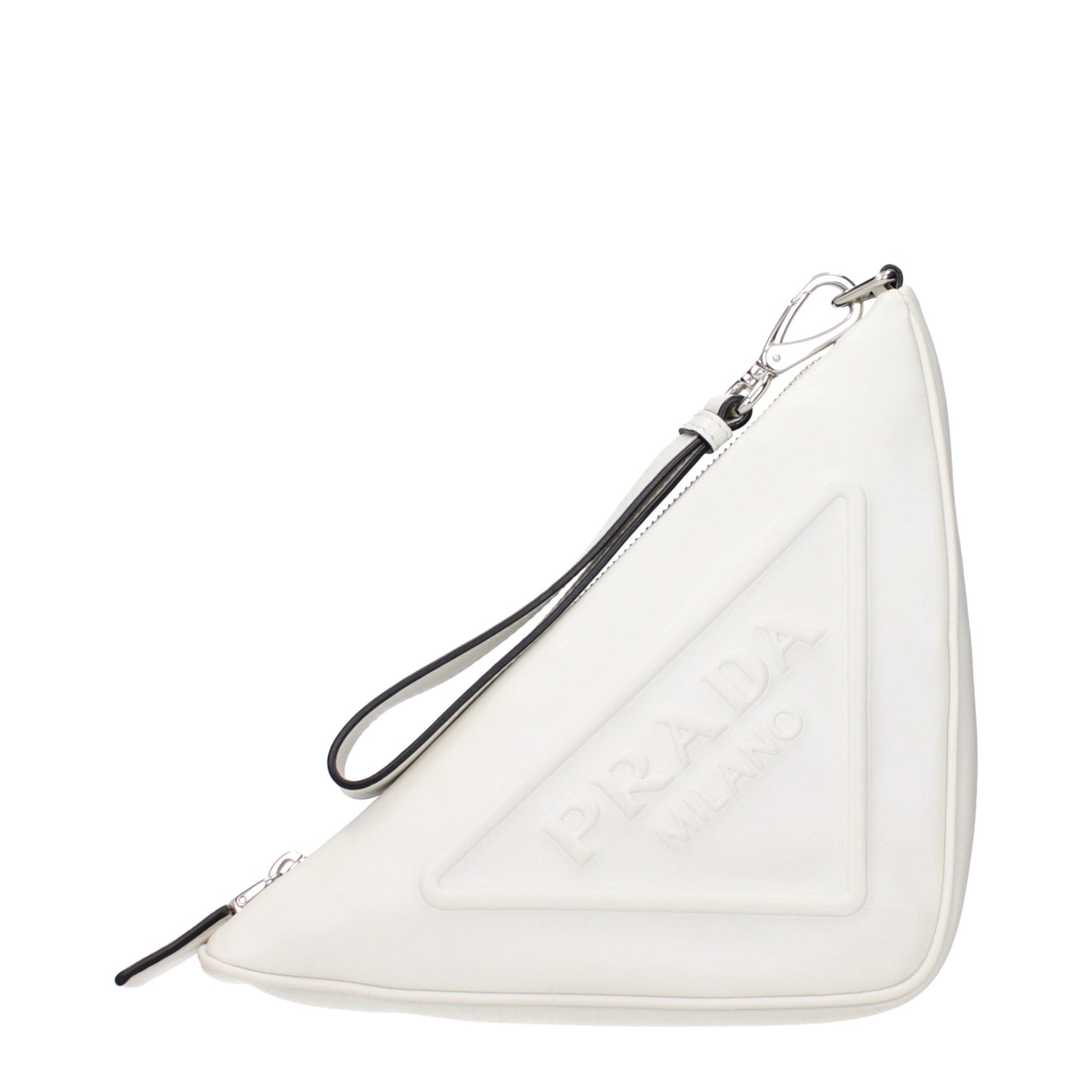 Prada White Leather Clutch Bag Womens Clutch Bag